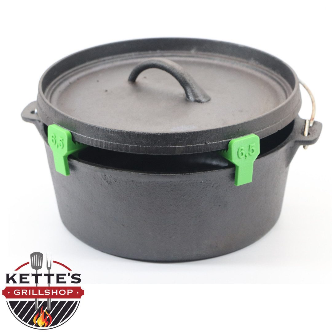 Kette´s Grillzubehör Grilltopf Dutch Oven Abstandhalter Zubehör Belüftung für Lagerung 3er Set, Gusseisen