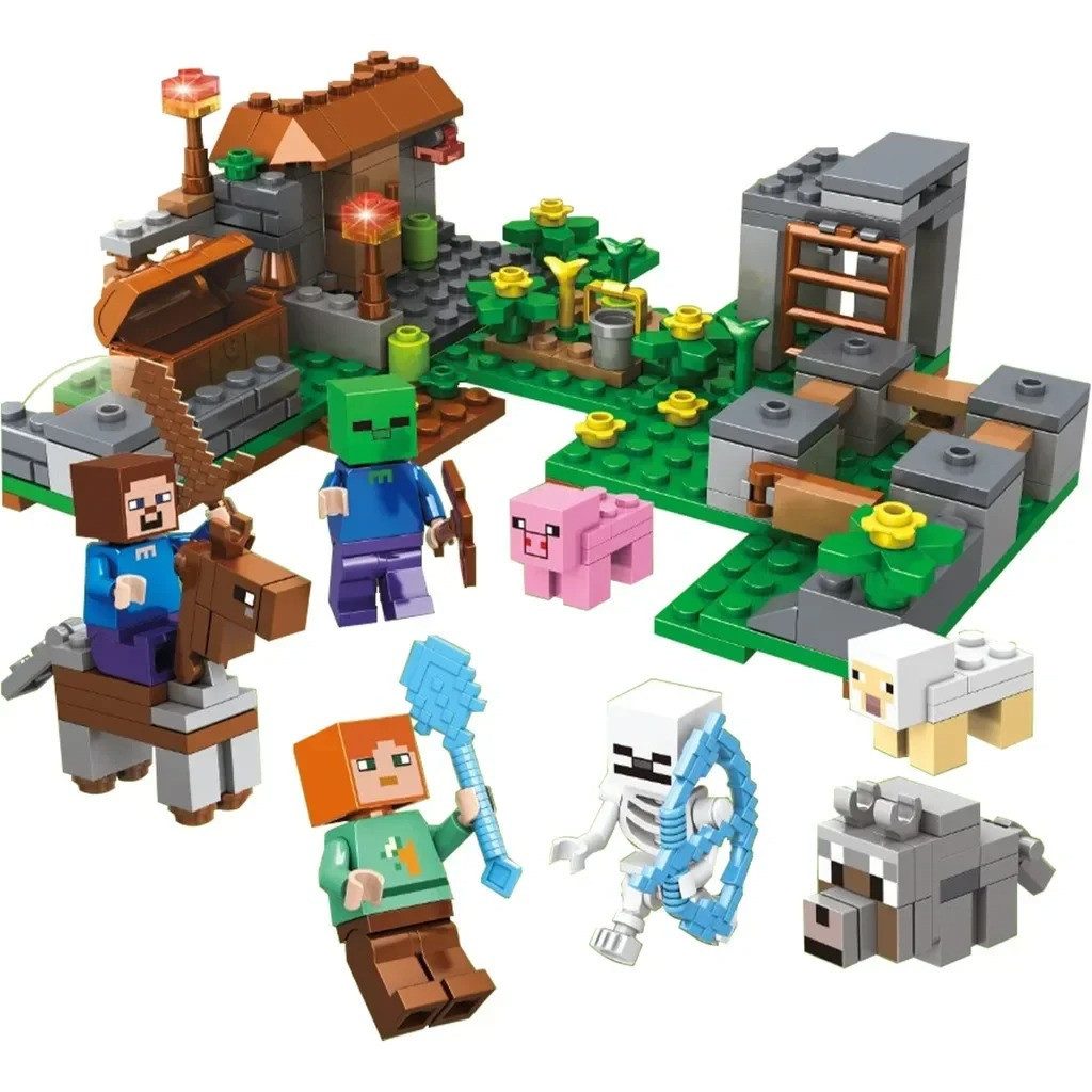 Athlix Klemmbausteine Set kompatibel mit Lego für Minecraft Fans Baustein S günstig online kaufen