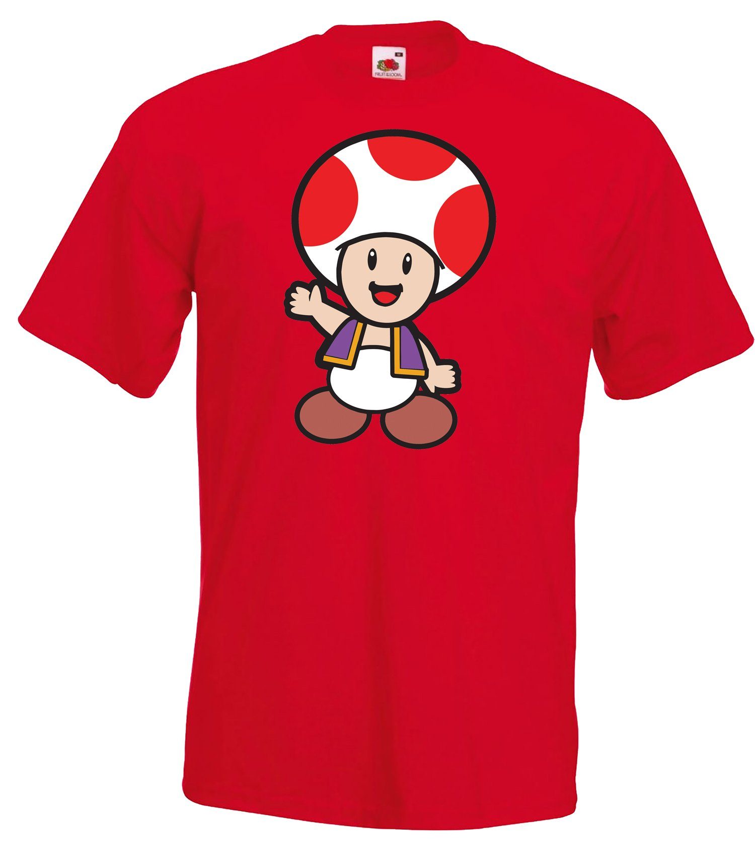 T-Shirt mit Motiv Herren Designz modischem Toad Youth Rot T-Shirt