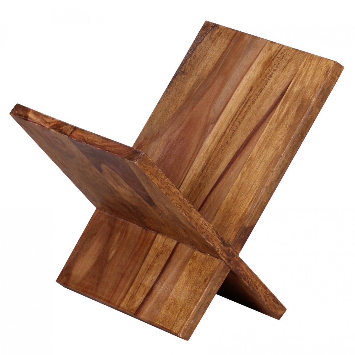 furnicato Dekokiste Журнальная стойка MUMBAI Massivholz, Walnuss finish X-Form 31 cm (1 St)