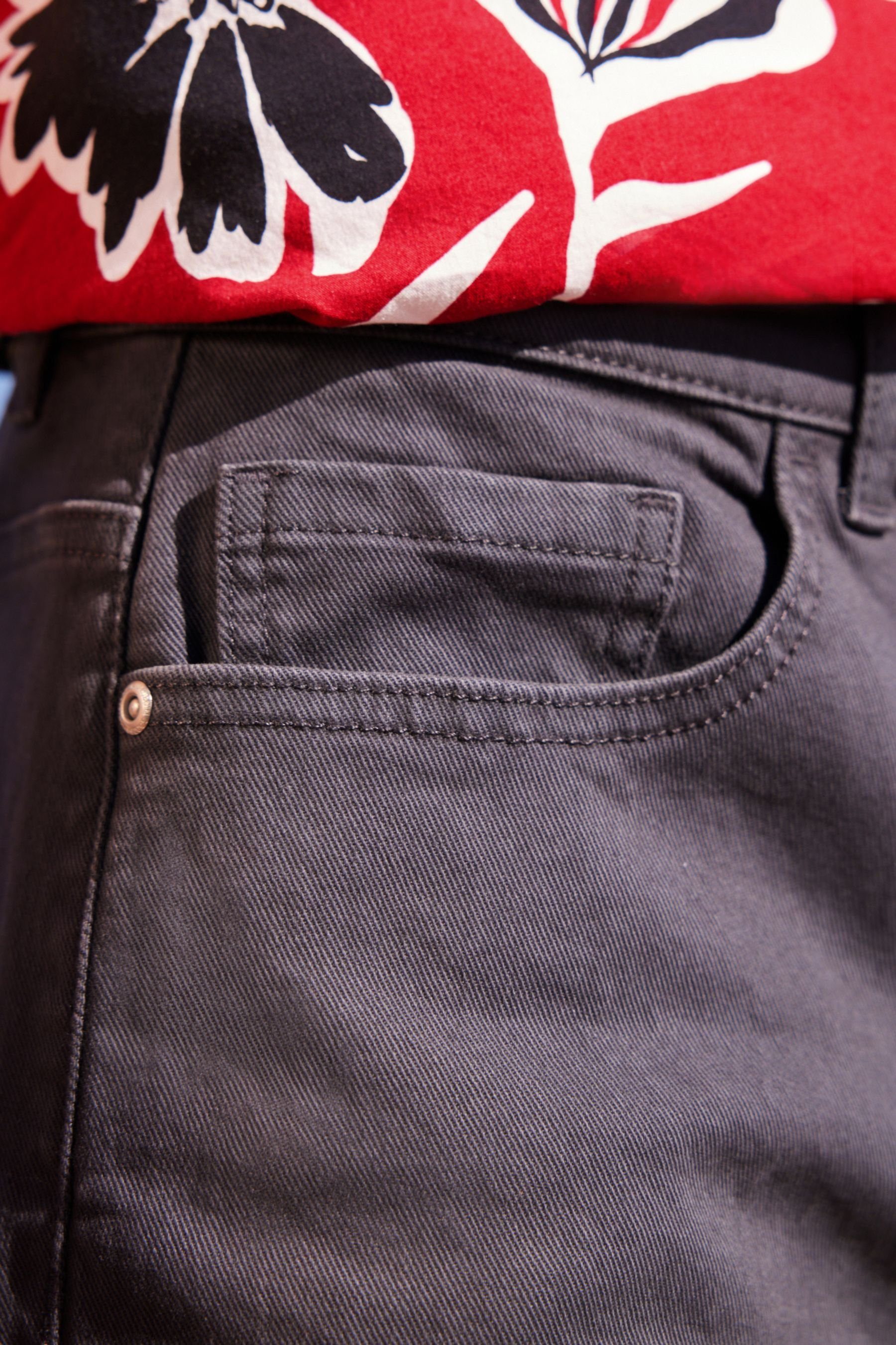 Next Jeansshorts Denim-Shorts (1-tlg) Grey Stretchanteil Charcoal mit