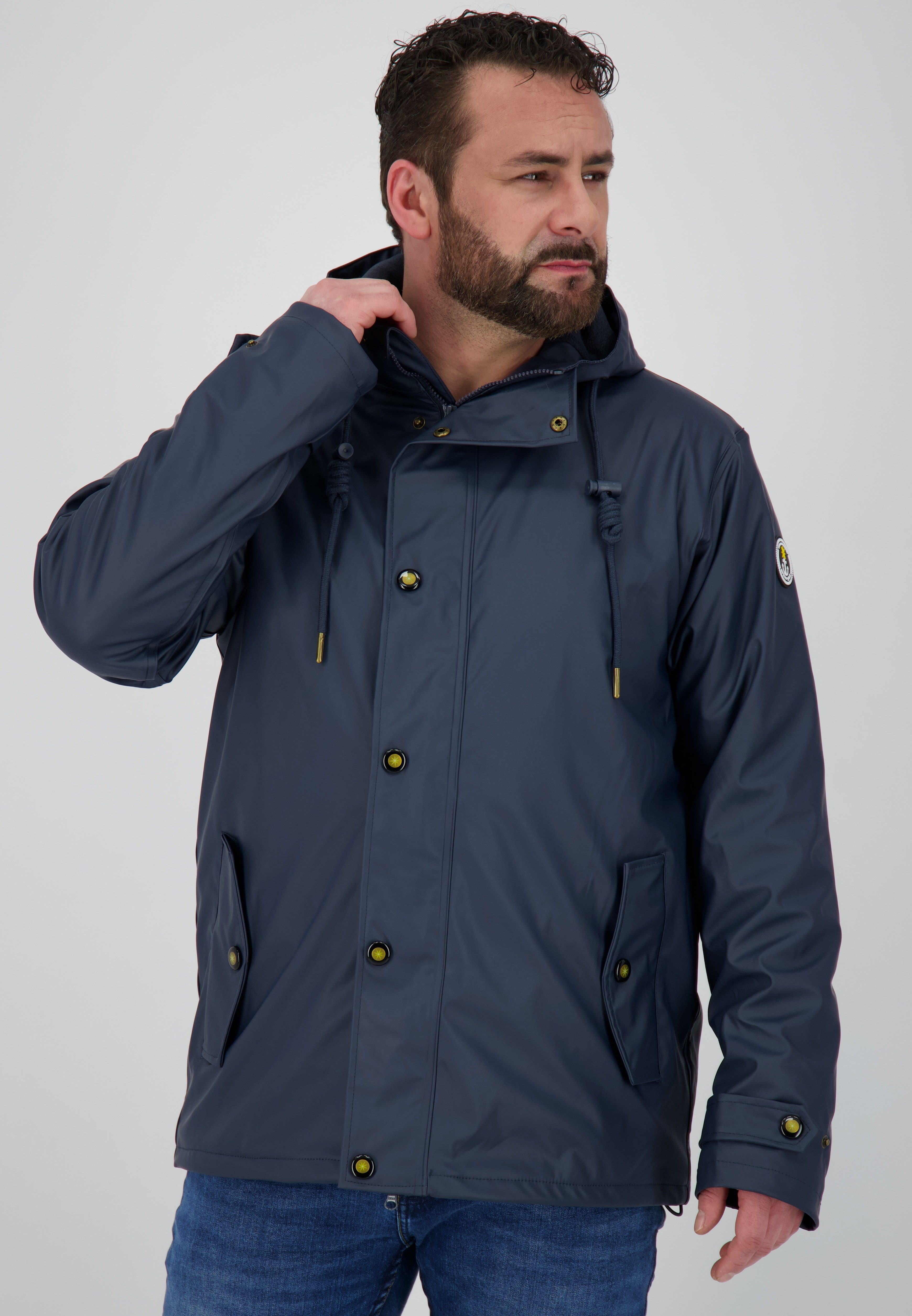 DEPROC Active Winterjacke Friesennerz ANKERGLUT #ankerglutreise MEN FLEECE auch in Großen Größen erhältlich, mit Kapuze und verschweißten Nähten navy