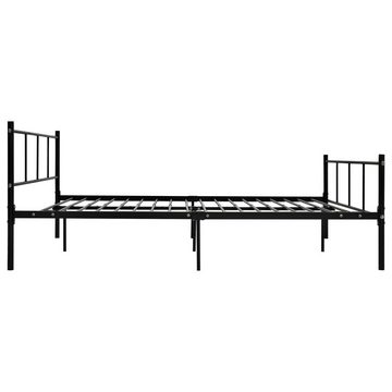 furnicato Bett Bettgestell Schwarz Metall 120×200 cm