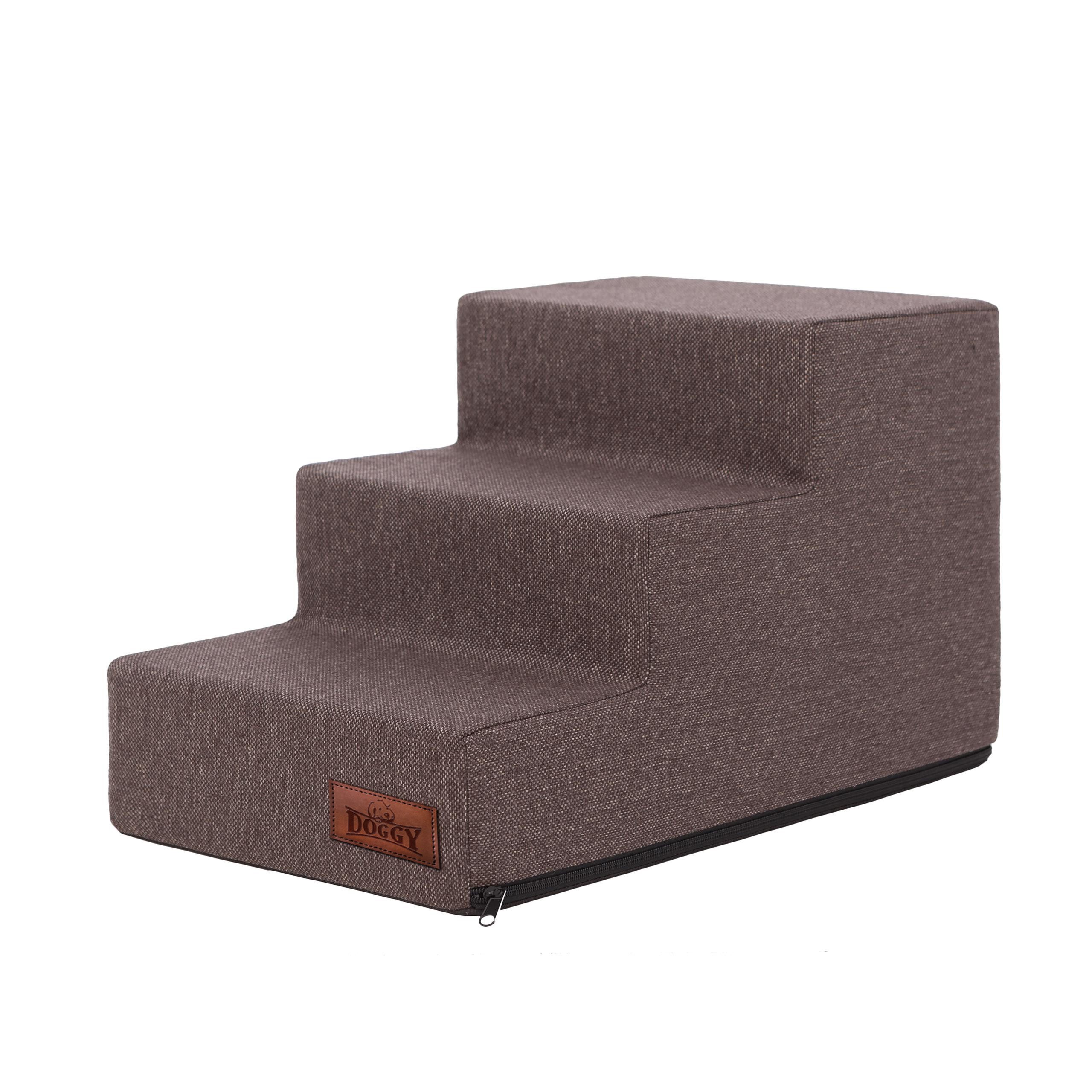 Hobbydog Haustiertreppe Inari Haustiertreppe 3-/4-stufig als Einstiegshilfe für Sofa und Bett (1-teilig), abnehmbarer Bezug, pflegeleicht, formstabil