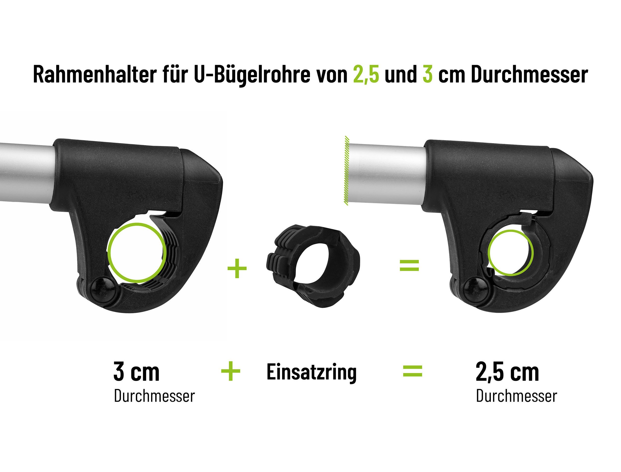 EUFAB Fahrradträger-Rahmenhalter Verstellbarer Strap-Rahmenhalter 27cm, (Packung) – Bild 5 von 5