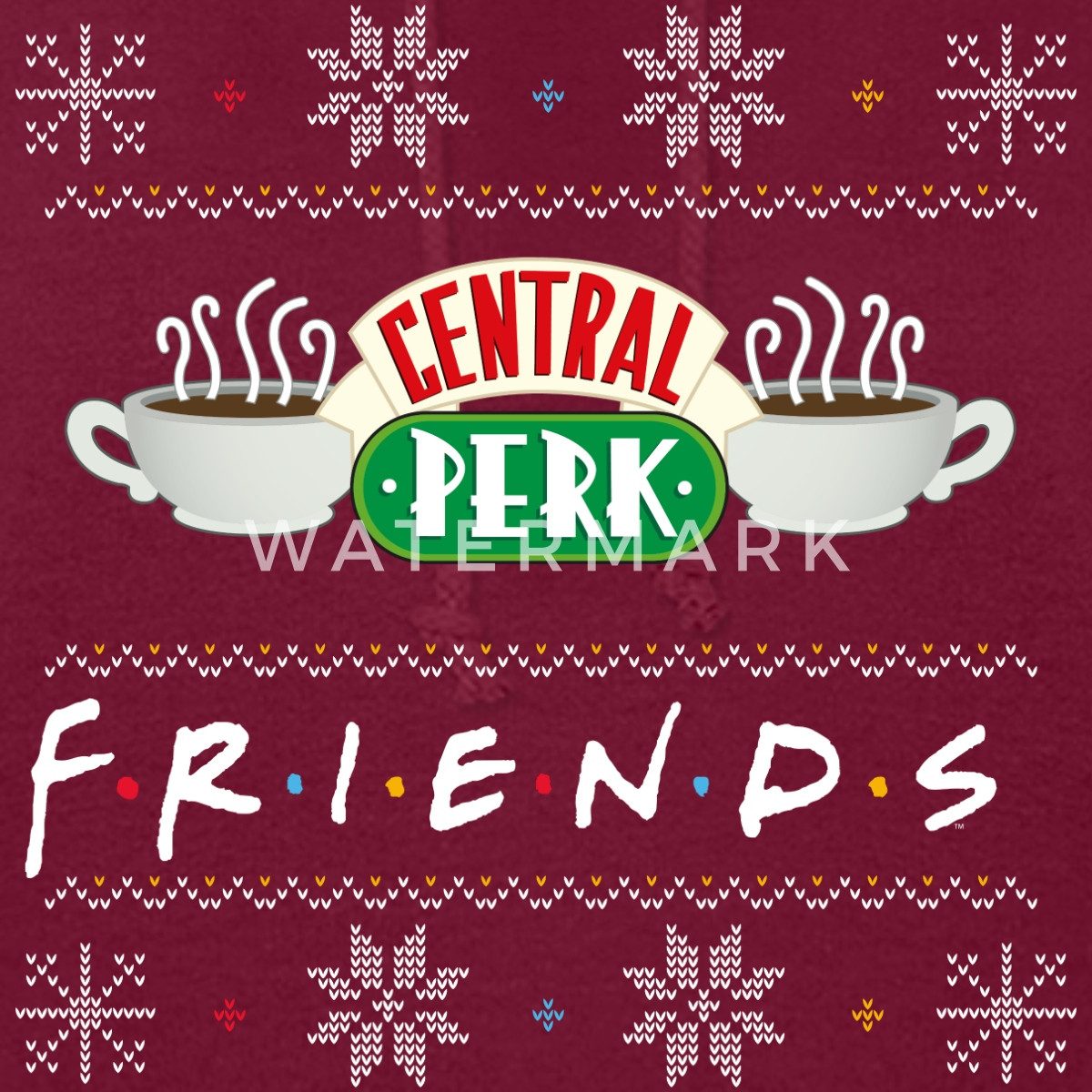 Spreadshirt Hoodie Friends X-Mas Central Perk Damen Hoodie (1-tlg) günstig online kaufen
