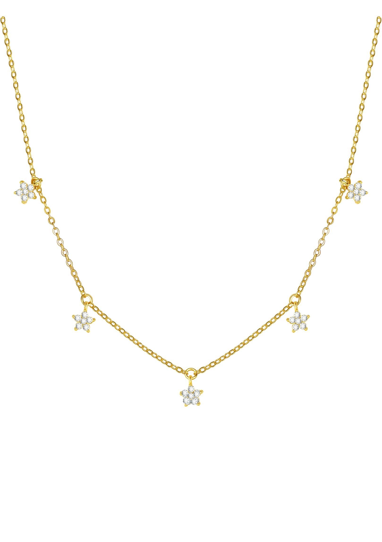 Hey Happiness Collier Kette Blume Zirkon, günstig online kaufen
