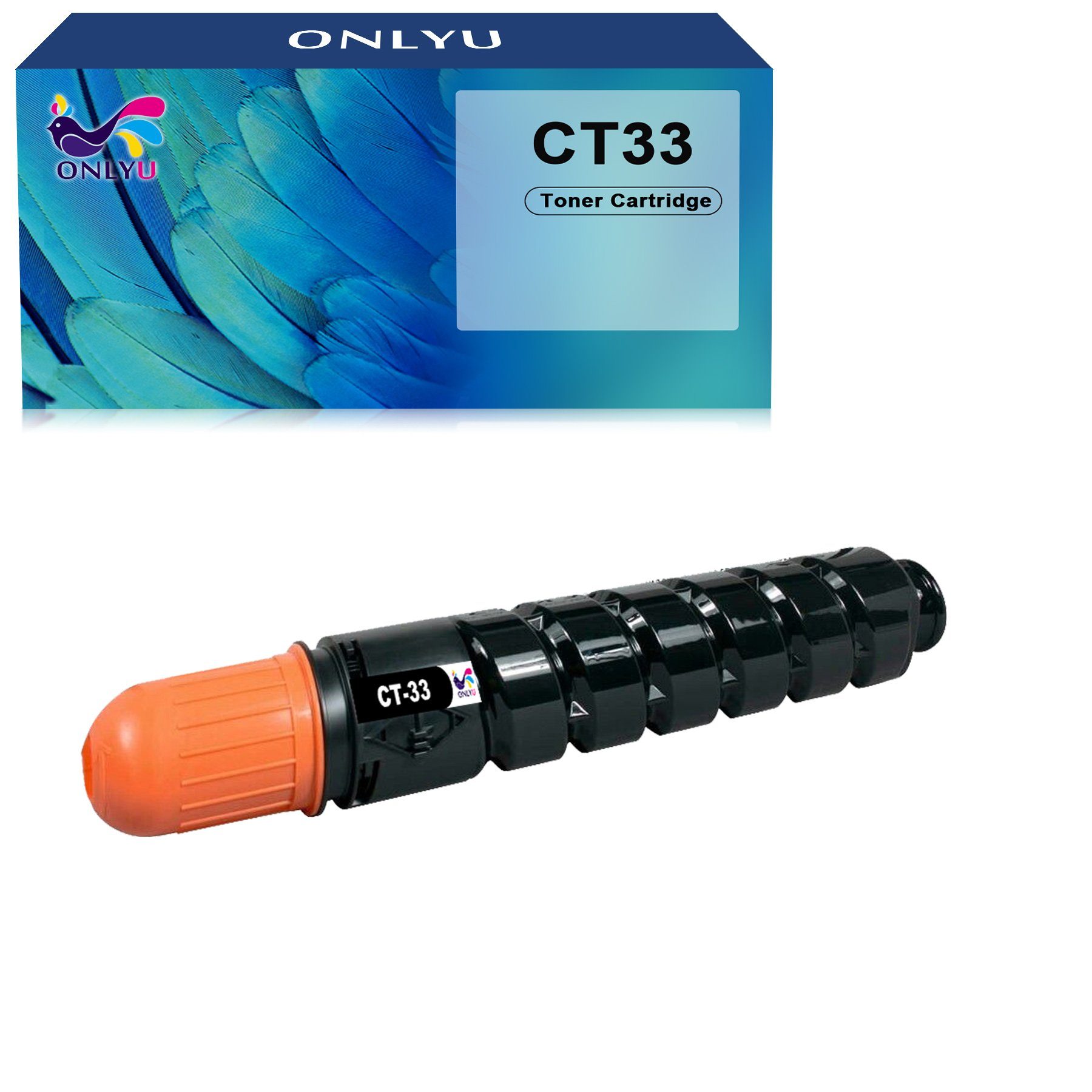 ONLYU Tonerpatrone Schwarz kompatibler für Canon C-EXV33 C EXV 33, (ca.14.600 Seiten), IR-2520 IR-2520i IR-2525 IR-2525i IR-2530 IR-2530i