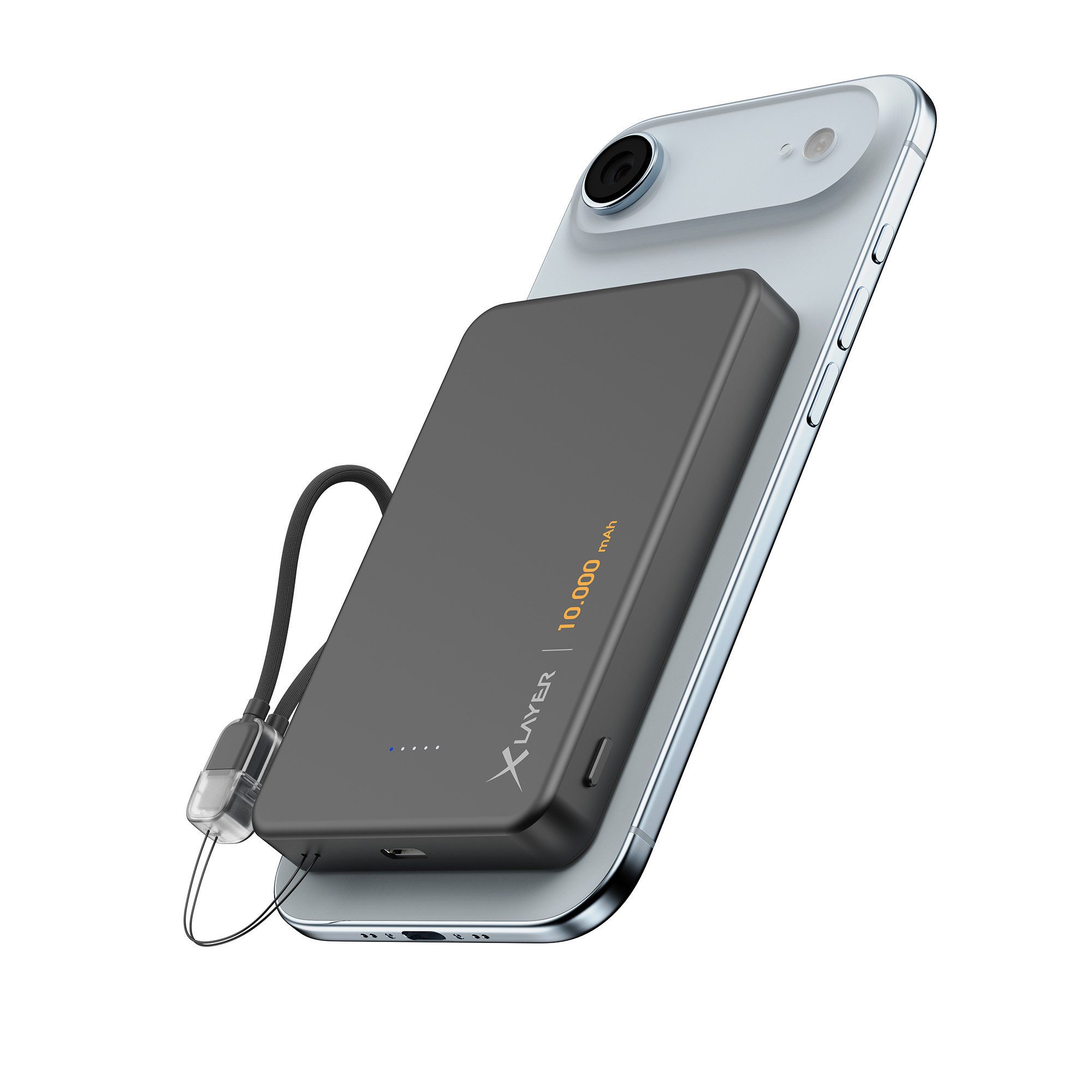 XLAYER MagFix Pro 10000 mAh Wireless I Magsafe I Ultra Slim PD 20W Magnetisch Powerbank