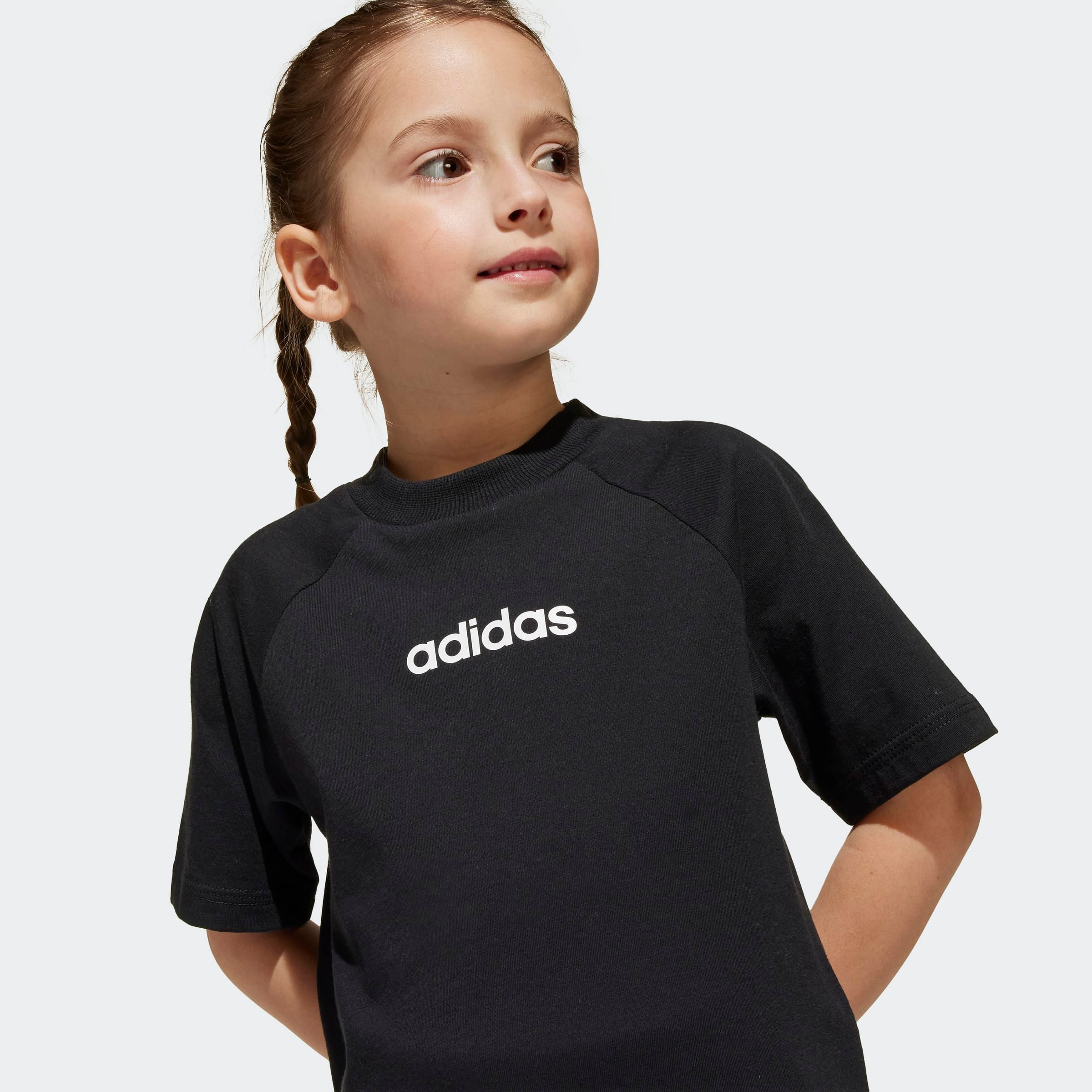 adidas Sportswear T-Shirt LK LIN TEE 160 für Kinder, Rundhalsausschnitt, ohne Verschluss, weiches Material