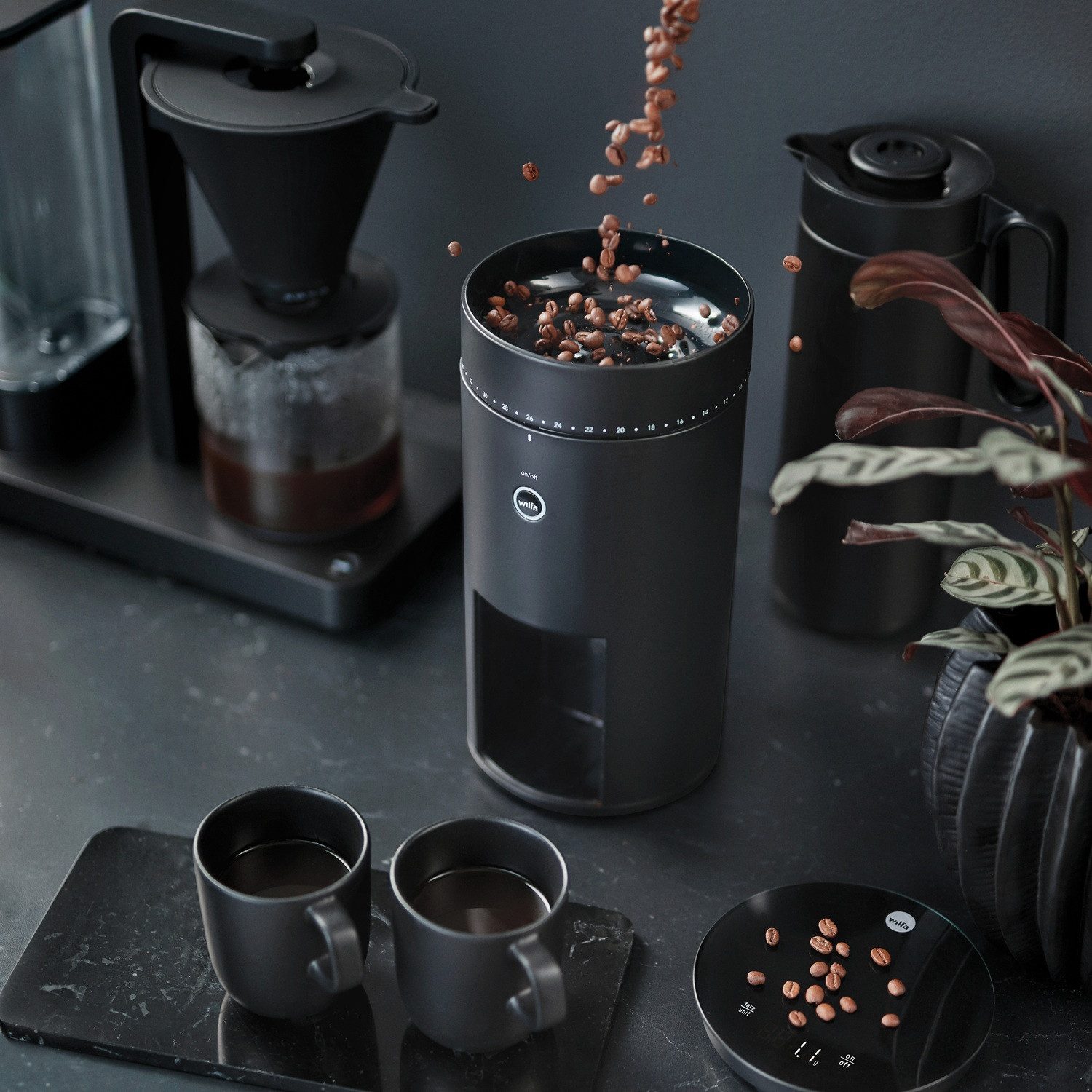 wilfa Kaffeemühle WILFA Kaffeemühle SVART UNIFORM mit Waage, schwarz