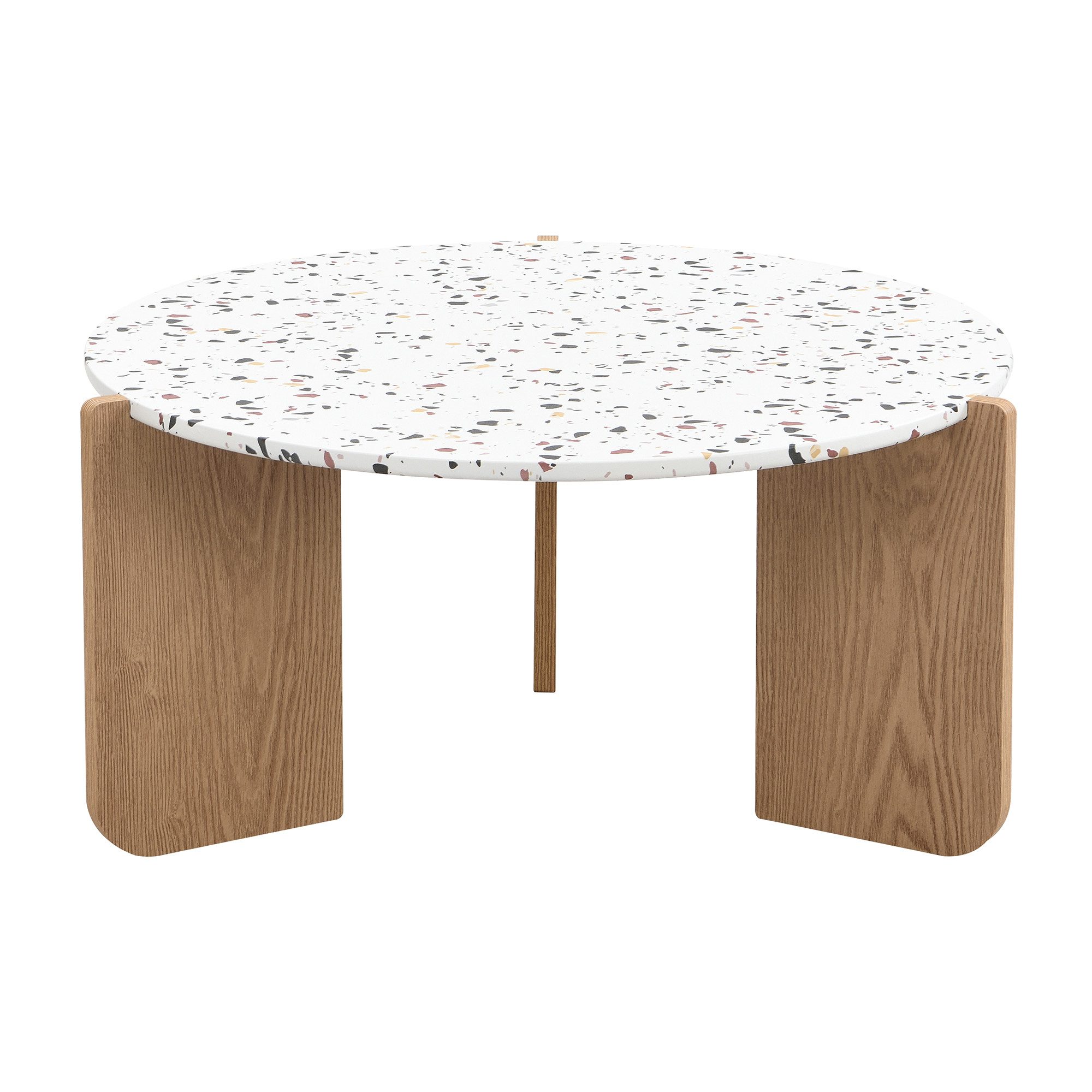 Merax Couchtisch Set Scandi, Beistelltisch Set mit Holzbeine, Satztisch Set, Wohnzimmertisch