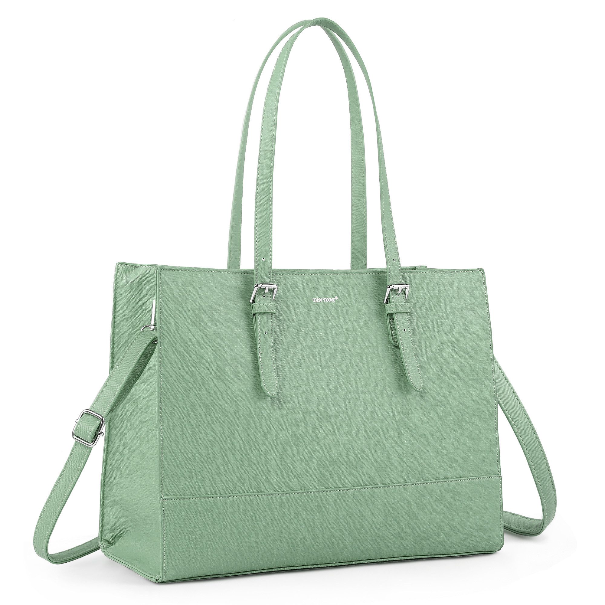 TAN.TOMI Aktentasche Business Handtasche Laptoptasche 15,6 Zoll Schultertaschen, Mit 4 Fächern für Arbeit Schule Arbeitstasche Notebooktasche