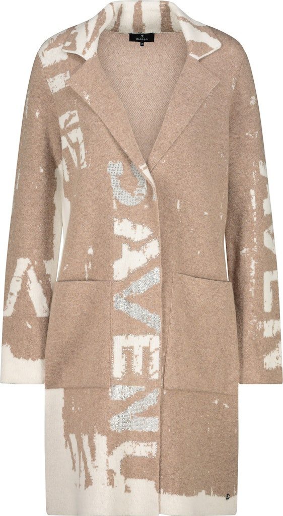 Monari Parka Damenmantel Jacquard-Stoff mit funkelnder Strassschrift günstig online kaufen