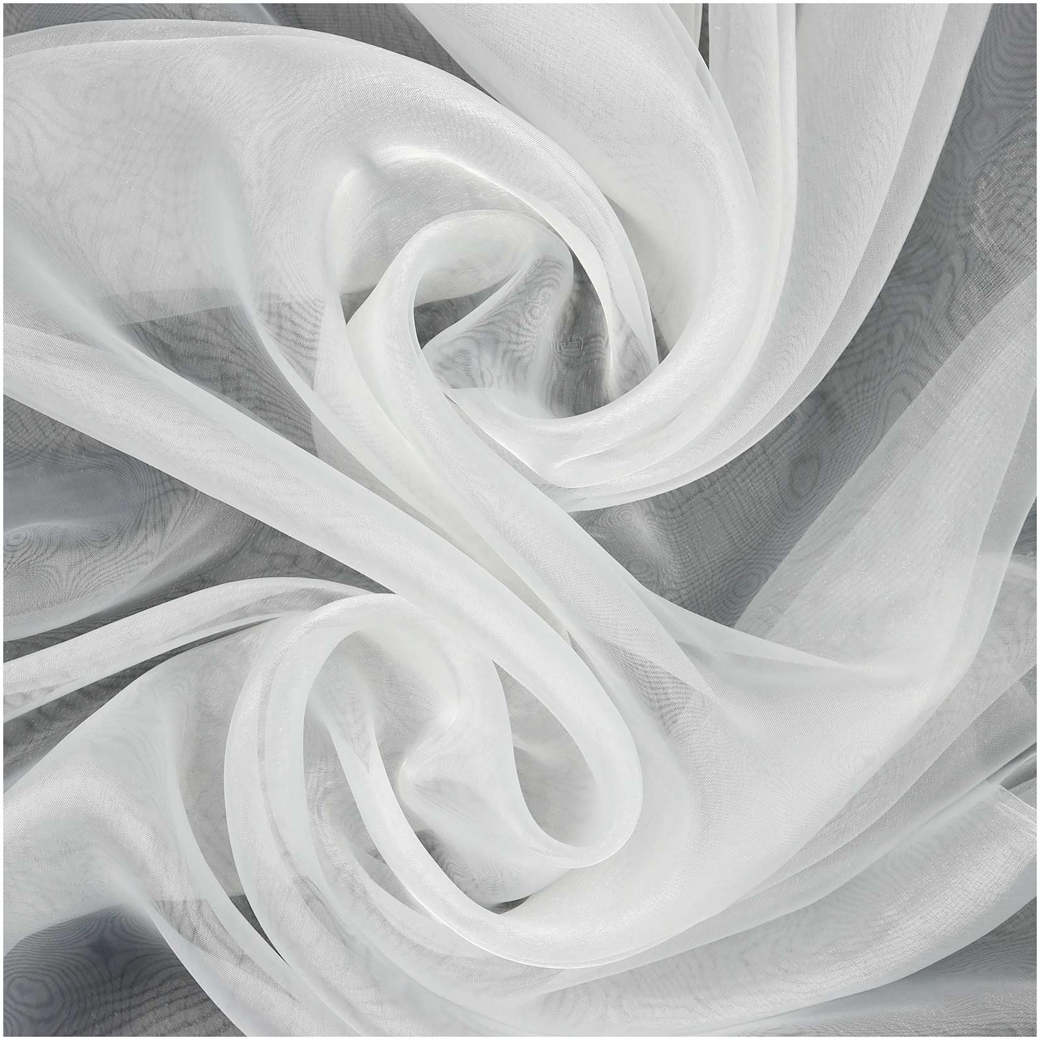 maDDma Stoff Organza Tüll Kostümstoff Chiffon Floristik 1 x 1,4 m Meterware, weiß