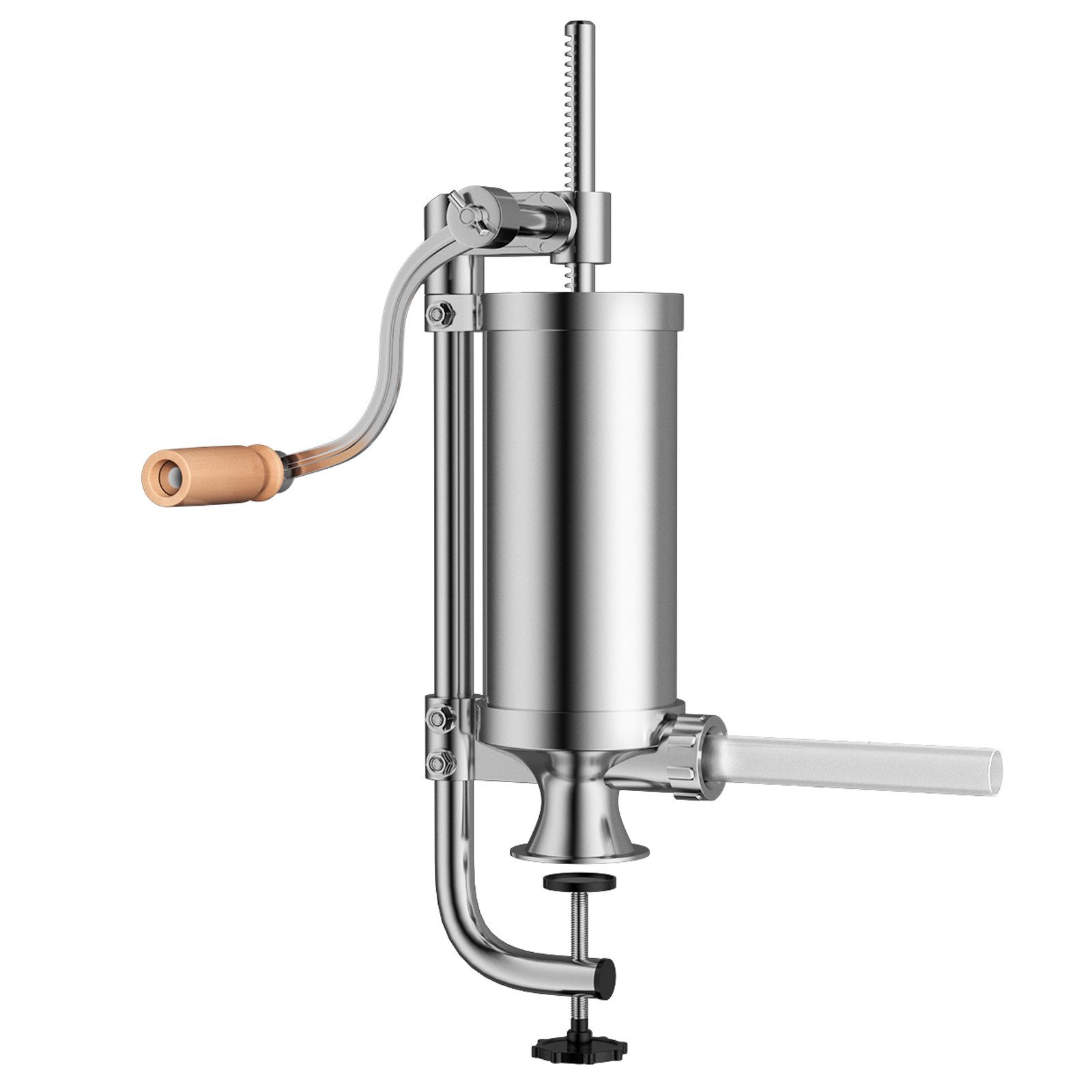 COSTWAY Wurstfüllaufsatz Wurstfüller, 1,5L, 4 Füllrohre (15/Ø19/Ø22/Ø25mm)