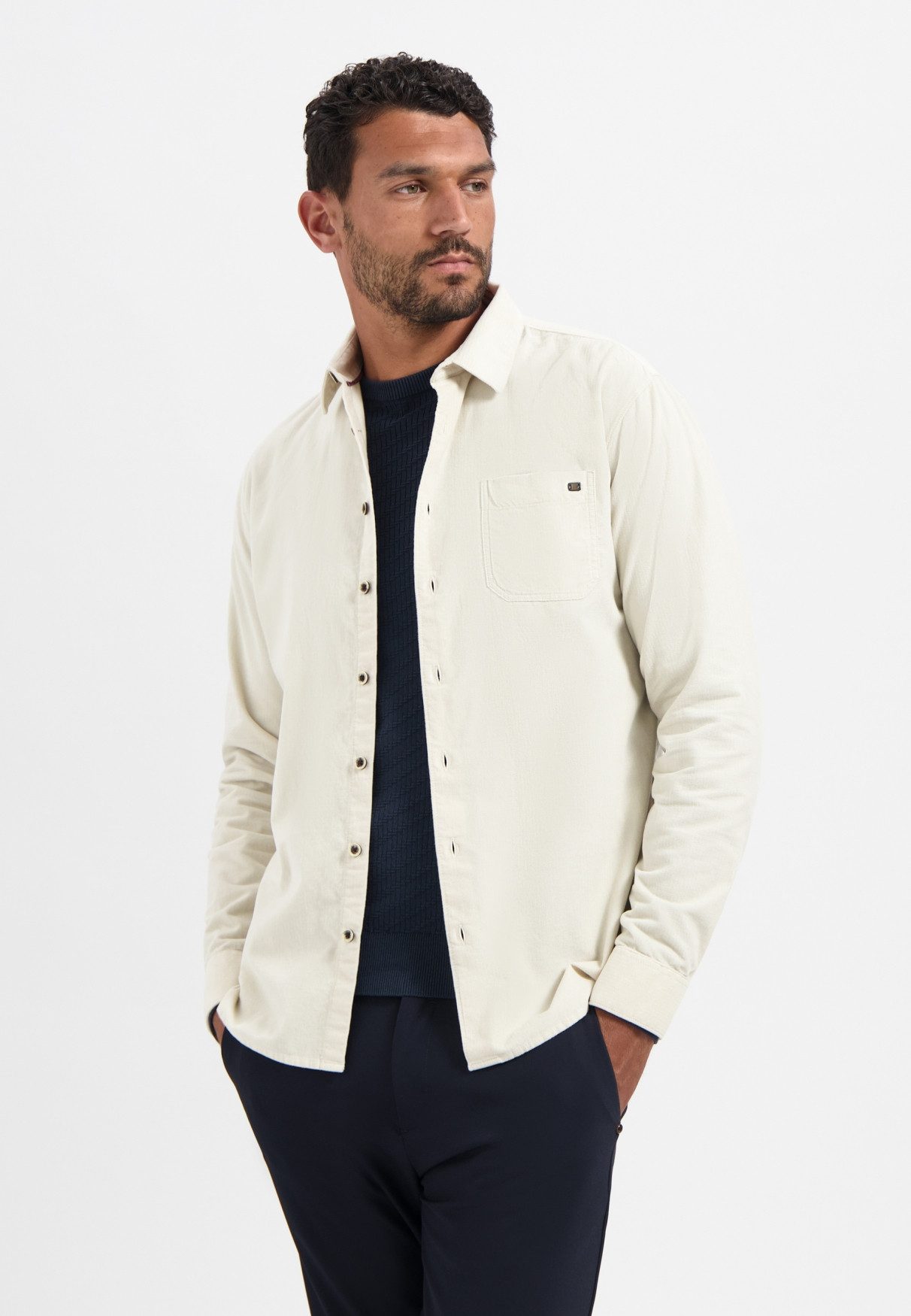 NO EXCESS Langarmhemd No Excess Cordhemd günstig online kaufen