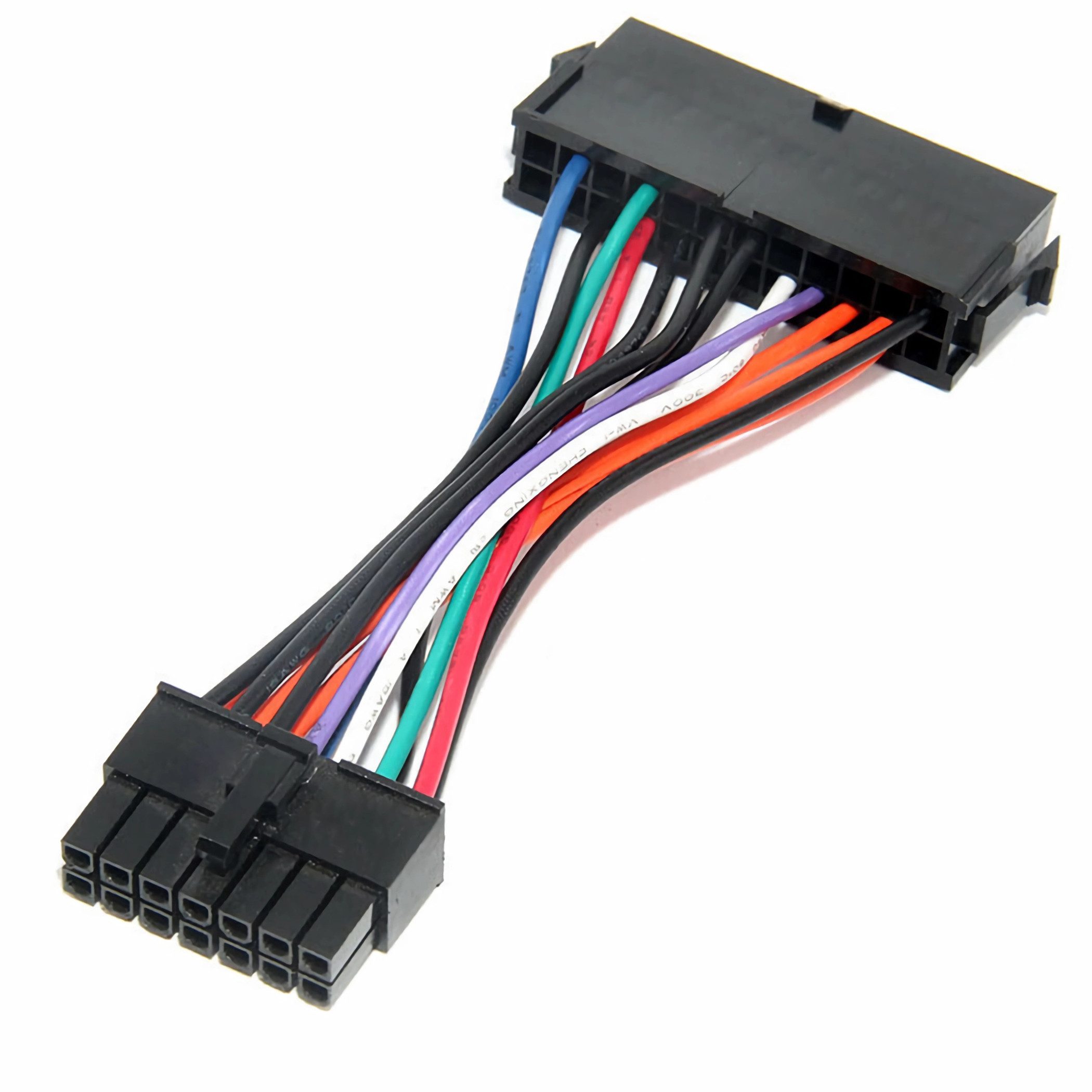 Bolwins F36 Adapter Kabel 24pin auf 14pin Strom für Lenovo Medion ATX Netzteil Computer-Kabel, 24-Pin ATX Stecker, standardisiert, passgenau, stabiler Halt, 14-Pin Lenovo Mainboard Kupplung, proprietärer Anschluss, sicher verriegelt (13.5 cm), 24-Pin auf 14-Pin Adapter für Lenovo Netzteil-Upgrade