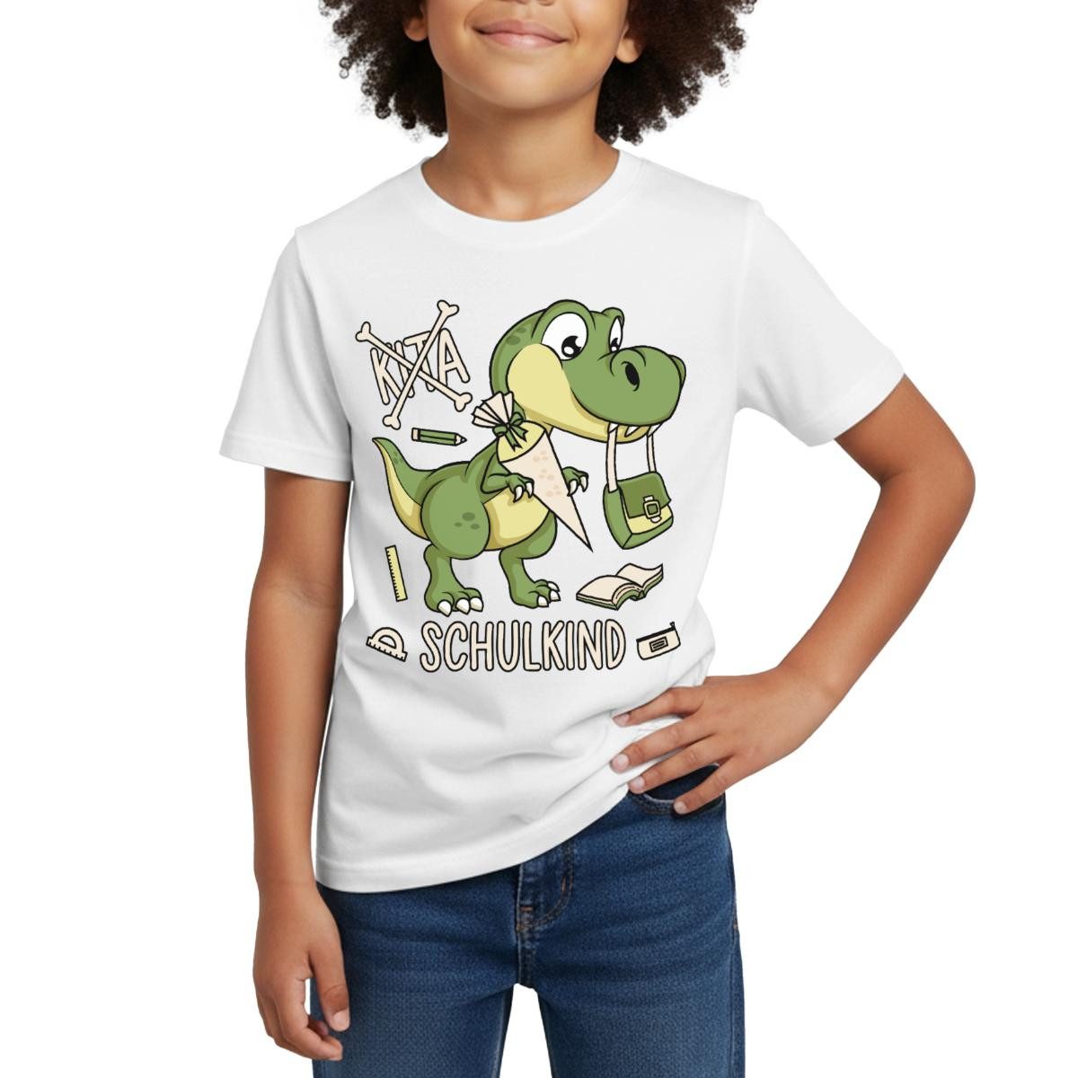 T-Shirt Einschulung Schulkind 2026 Dinosaurier Dino Kinder T-Shirt