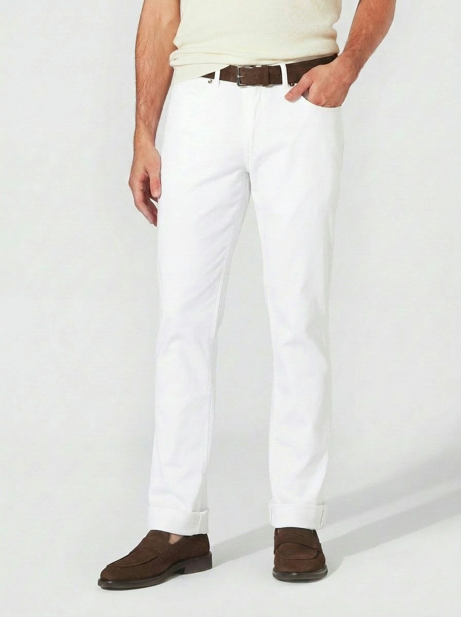 Hiltl 5-Pocket-Jeans Dude Jeans Herren Regular Fit Dry Denim 5 Pocket, weiß, 34/34 Weicher Denim, elastisch & formstabil
