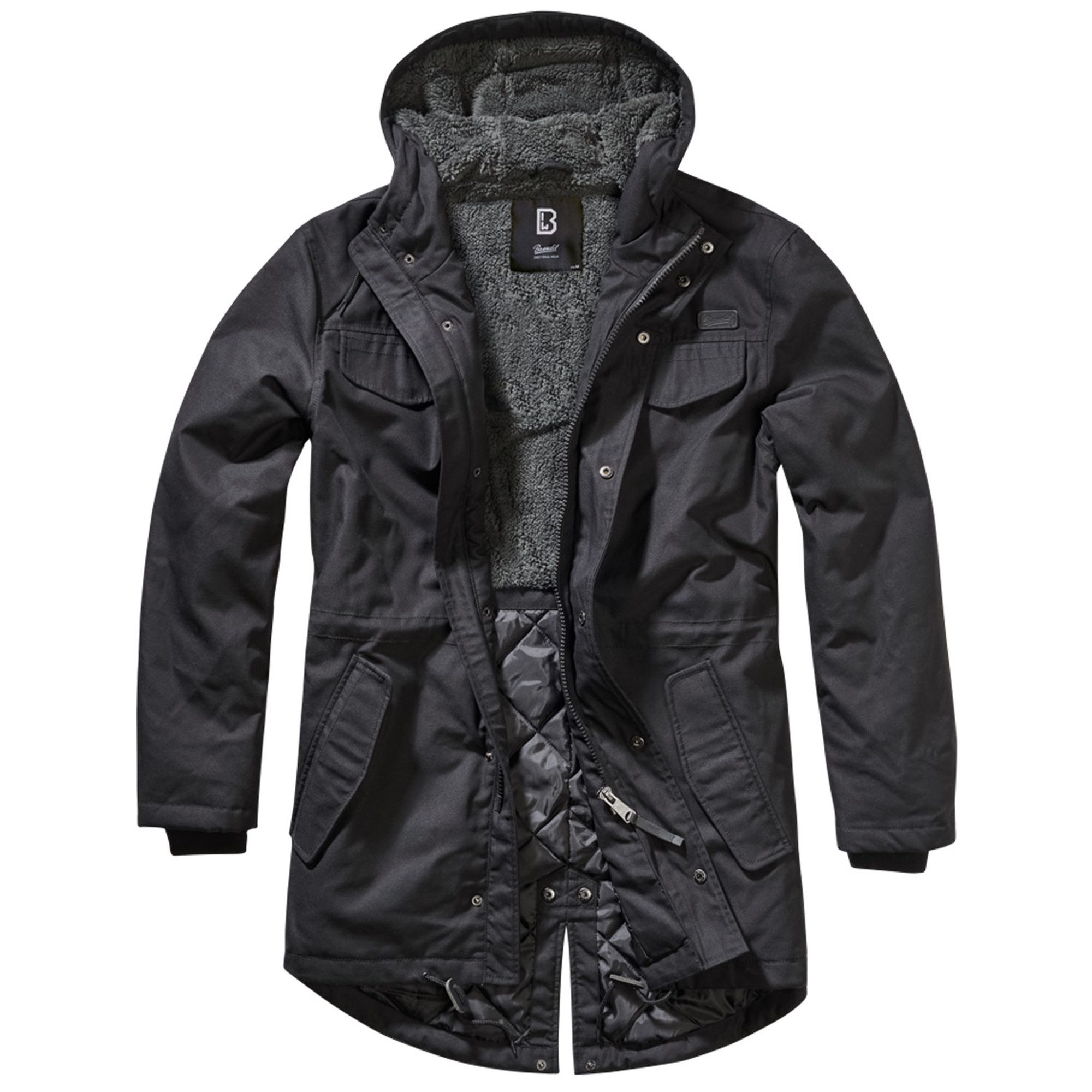 Brandit Parka Bandit Herren Winter Jacke Bundeswehr Parka Armee Mantel Teddyparka