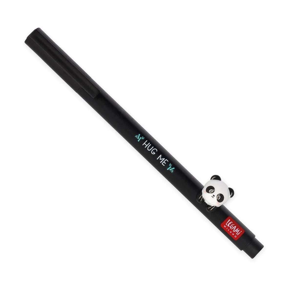 Legami Gelschreiber Gelstift Lovely Friends Panda Design schwarz, Panda Motiv dient als Rollstopp