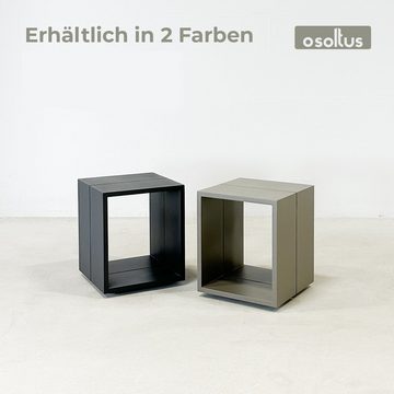 osoltus Gartenstuhl osoltus Premium Lounge Design Alu Beistelltisch taupe beige Lykke