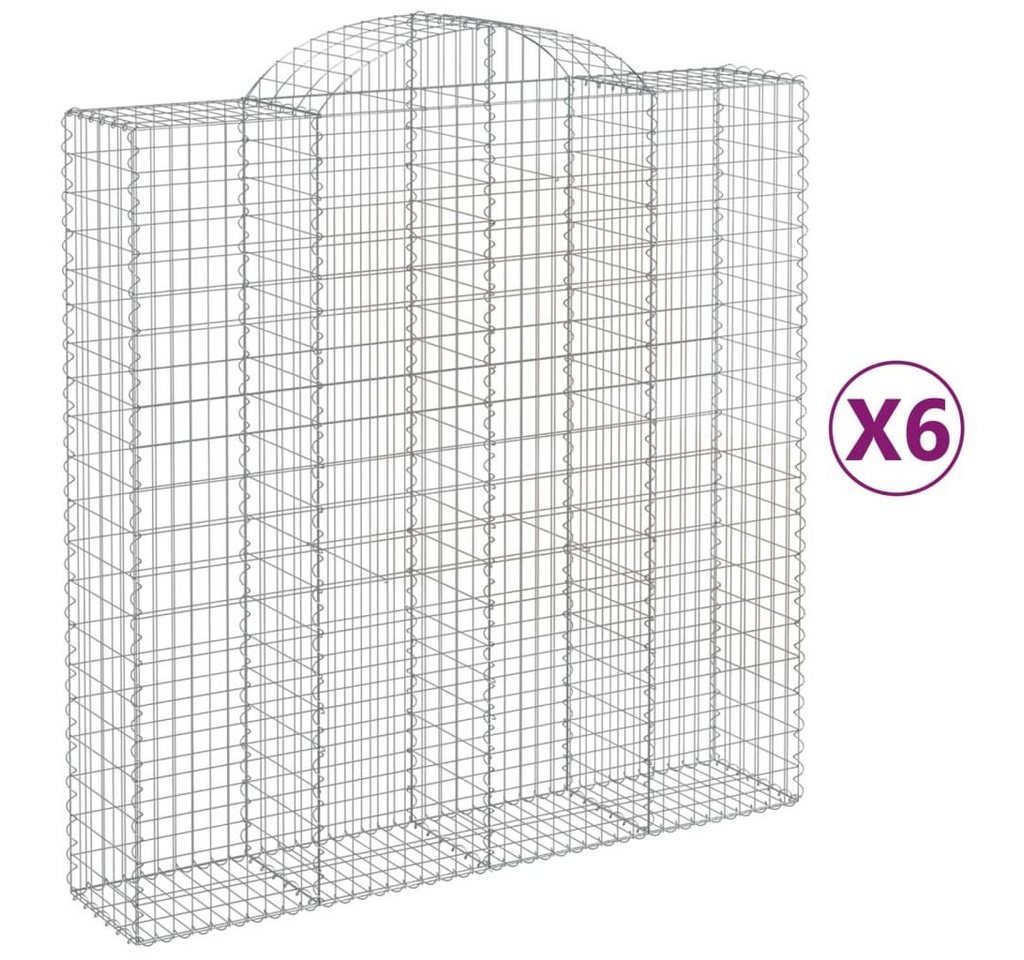 Thumbnail - vidaXL Blumentopf Gabionen mit Hochbogen 6 Stk. 200x50x200/220cm Verzinktes Eisen (6 St)