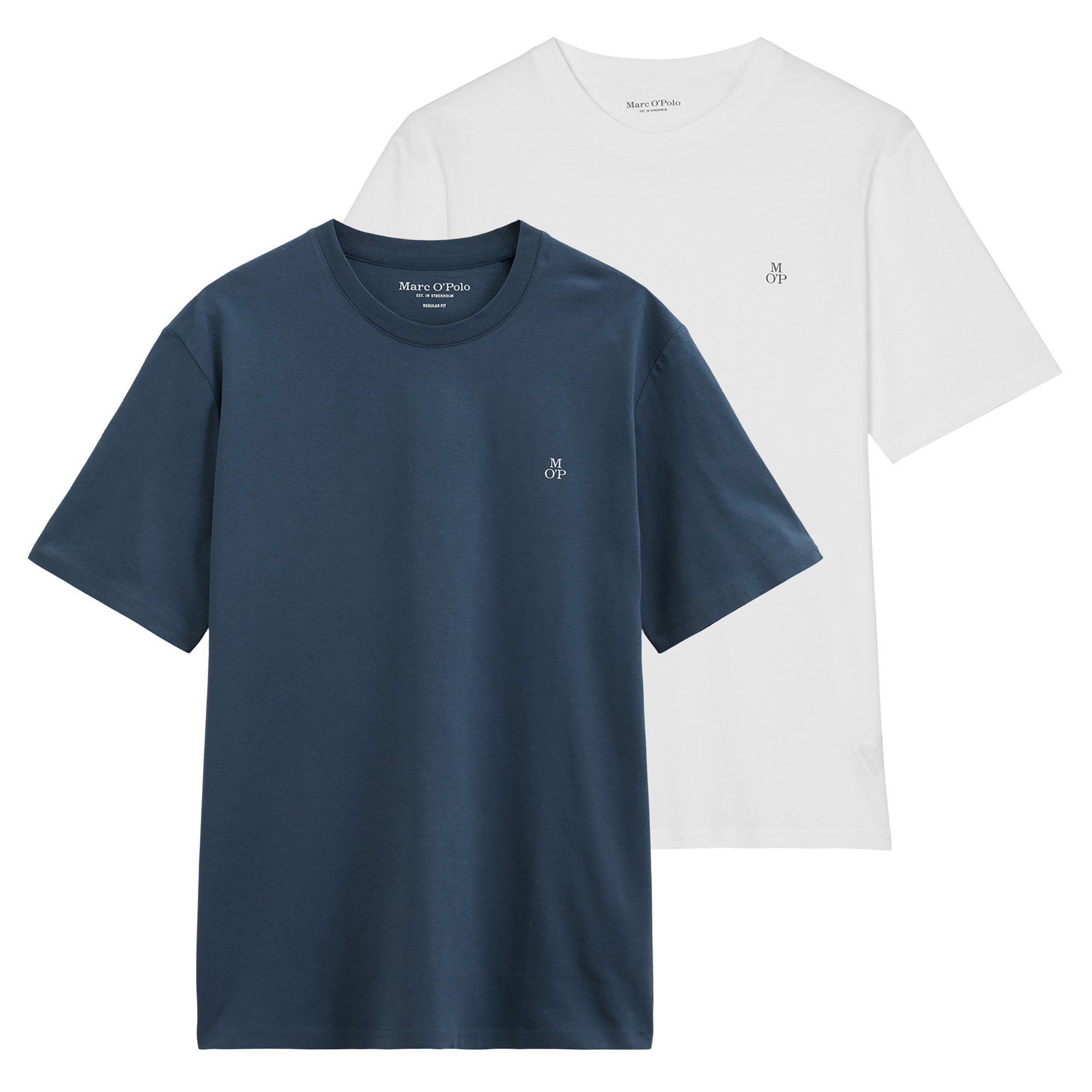 T-Shirt Herren T-Shirt 2er Pack Baumwolle Small-Logo