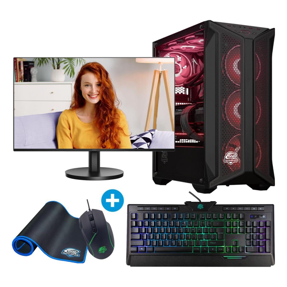 ONE GAMING Gaming Komplett-PC IN243 Gaming-PC (Intel Core i5 12400F, GeForce RTX 5060 Ti, 16 GB RAM, 512 GB SSD, Luftkühlung)