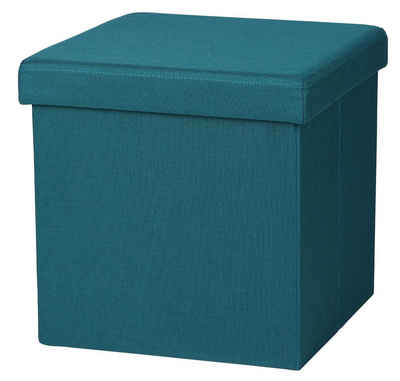 Urban Living Sitzwürfel Sitzhocker Sitzwürfel Aufbewahrungsbox Tissu, mit Stauraumfach hoher Sitzkomfort