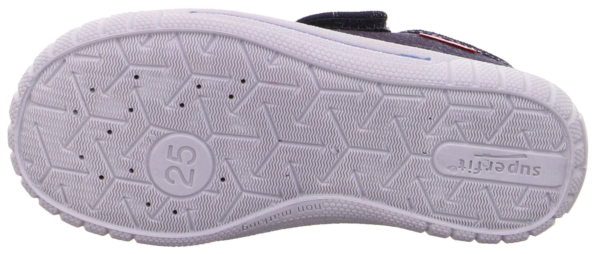 Superfit BILL, WMS: mittel Hausschuh Klettschuh mit coolem Motiv, Größenschablone zum Download