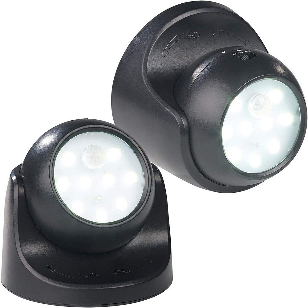 GelldG Strahler Lampe Batterie, 2er-Set kabellose LED-Strahler,  Bewegungssensor