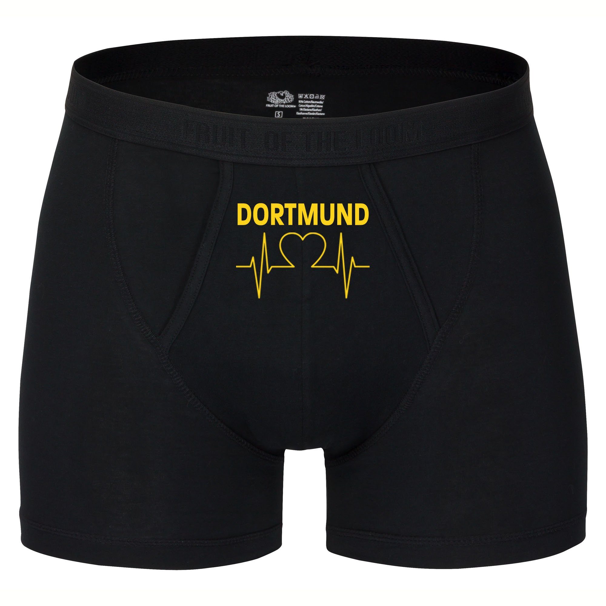 multifanshop Boxershorts Dortmund - Herzschlag - Unterwäsche