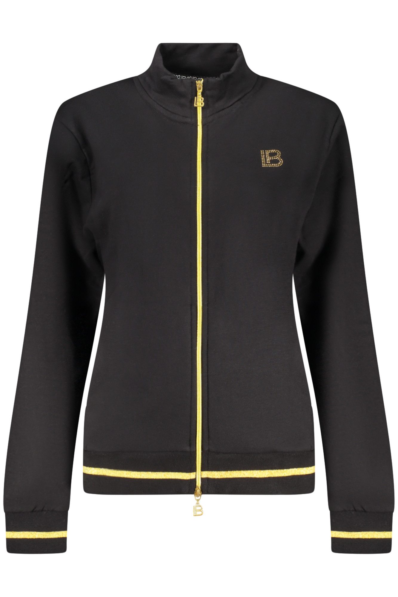 Laura Biagiotti 5-Pocket-Hose Stilvoller Damen-Trainingsanzug Schwarz mit Strass und Kontrastdetails