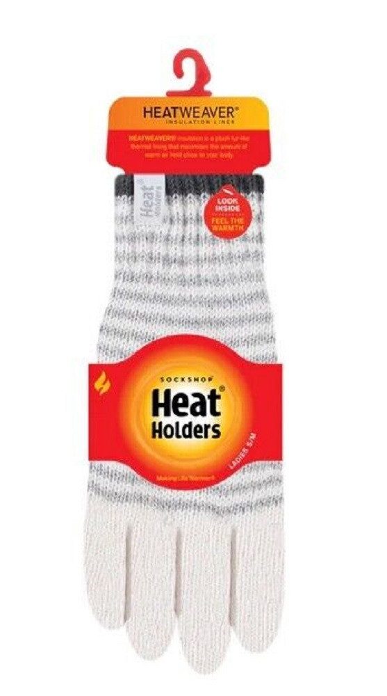 Heat Holders Strickhandschuhe Heat Holders OSLO Damen Handschuhe wollweiß gestreift