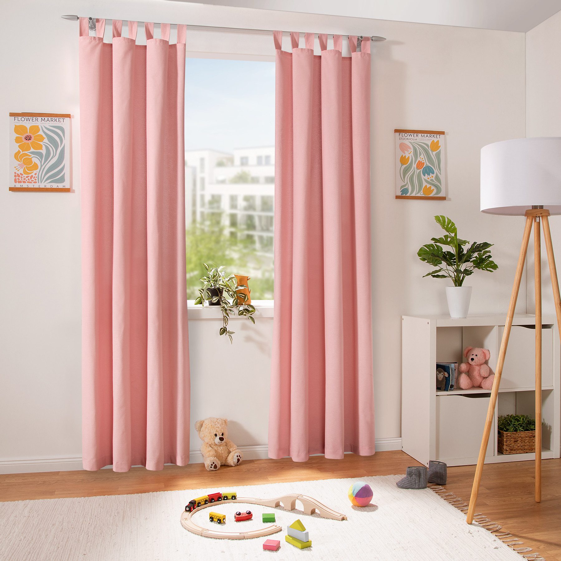 heimtexland Vorhang Dekoschal Baumwolle Fensterdeko Gardine blickdicht (1 St), Schlaufen, blickdicht, Polycotton, Natur I Kräuselband oder Schlaufen I verschied – Bild 4 von 5