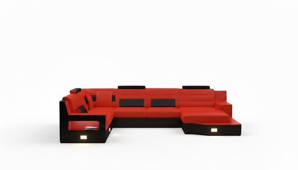 Xlmoebel Wohnlandschaft Ecksofa Ledersofa Schlafsofa Modern inkl. Kissen Sofort, Made in Europa