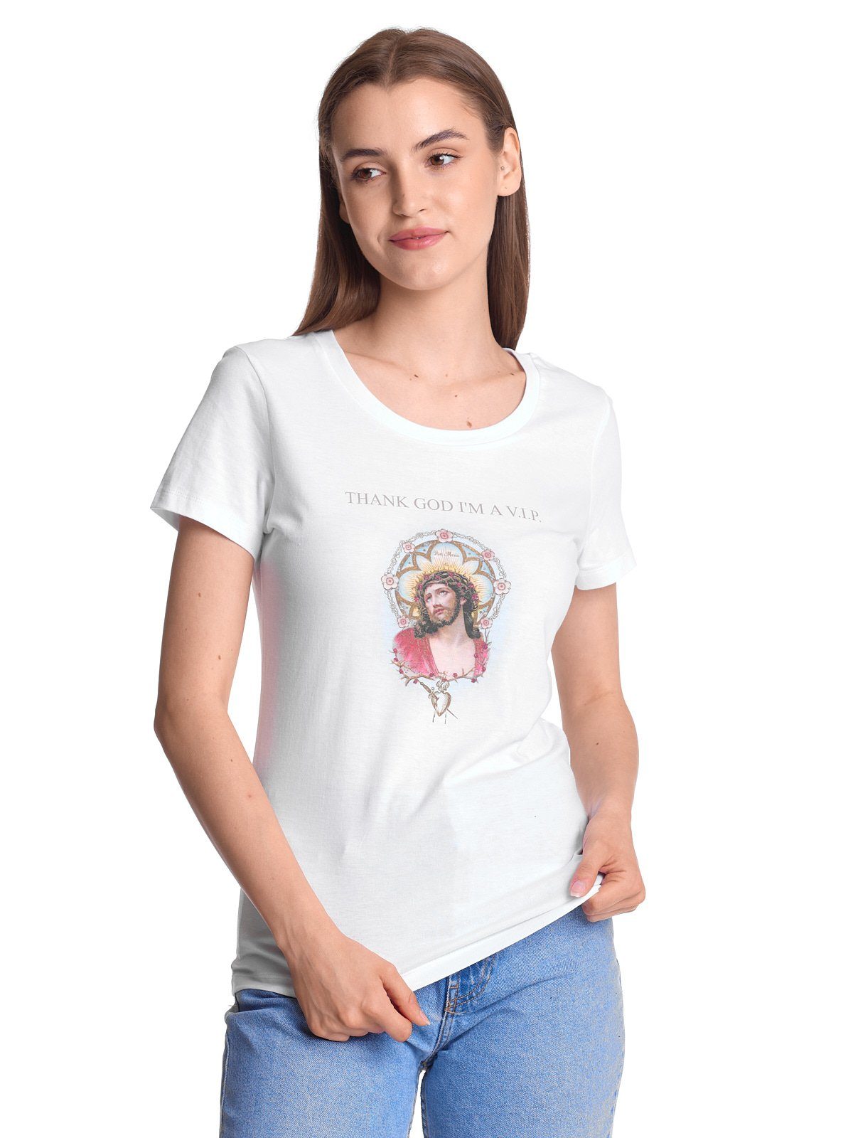 Vive Maria T-Shirt Thank God Jesus