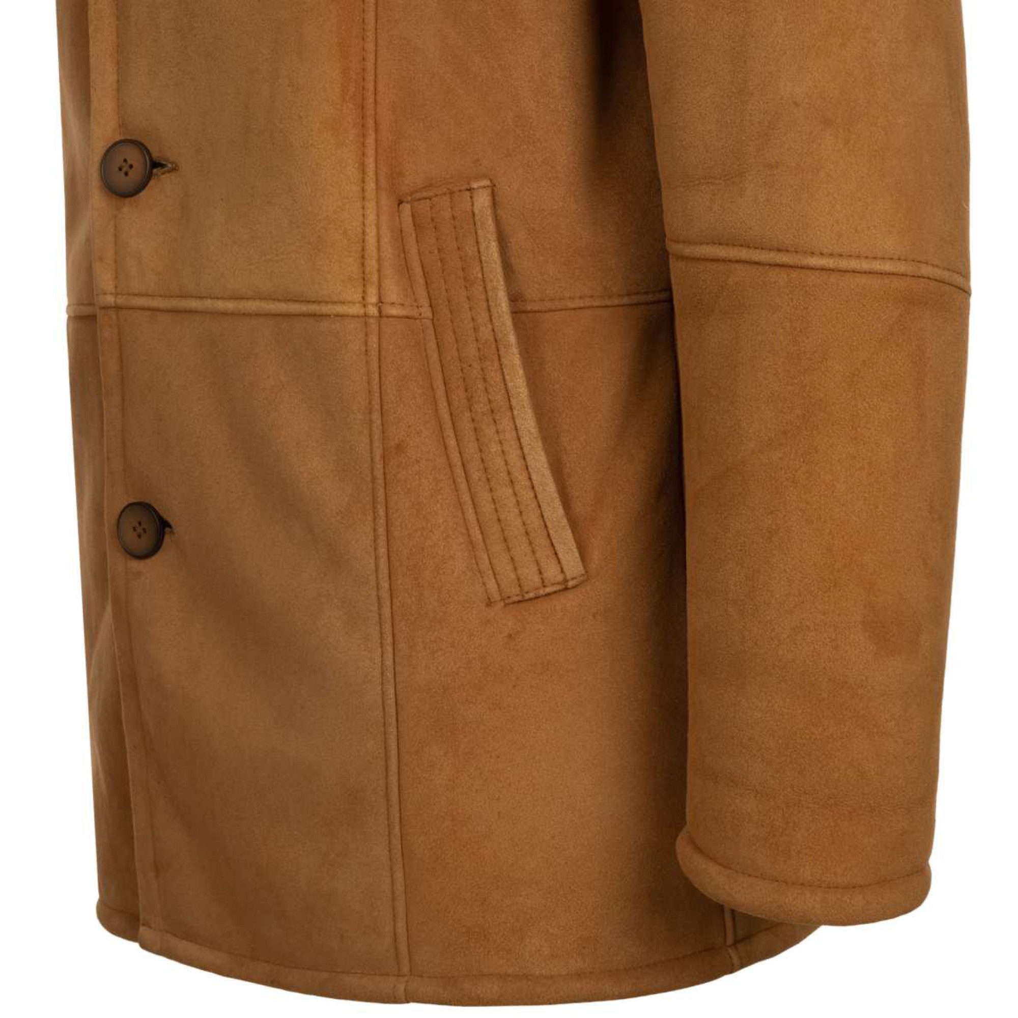 Mouflon Lederjacke Niko Aus echtem Velours-Lammfell