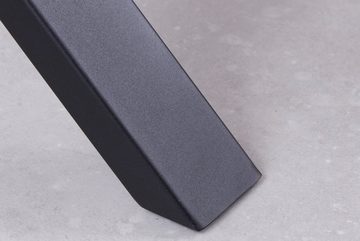 riess-ambiente Esstisch LOFT 160cm natur / schwarz (Einzelartikel, 1-St), Holzwerkstoff · Metall · Eichen-Optik · X-Gestell · Industrial