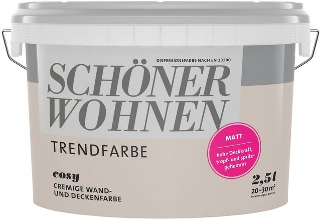 SCHÖNER WOHNEN-Kollektion Wand- und Deckenfarbe »Trendfarbe«, 2,5 l