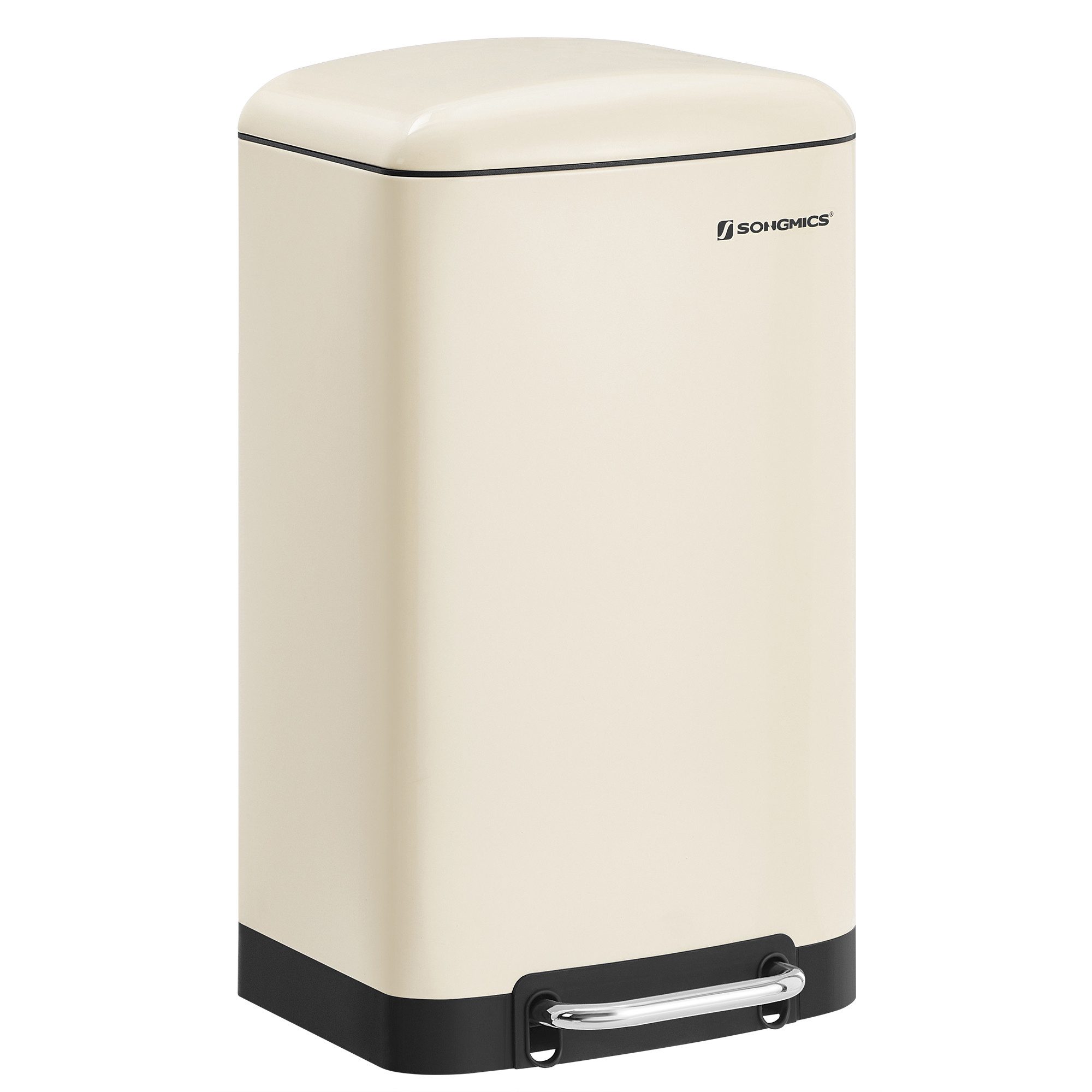 SONGMICS Mülleimer, Abfalleimer, 30L, aus Edelstahl, luftdicht