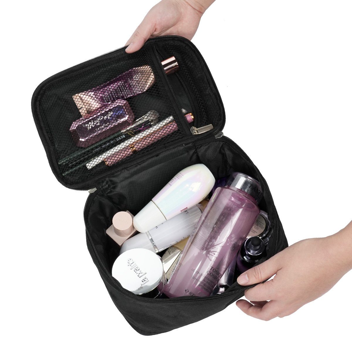 mit Schwarz zum bag Reise 7Magic bag cosmetic Kulturtasche toilet travel Trennwand, Kosmetiktasche Aufhängen Kulturbeutel