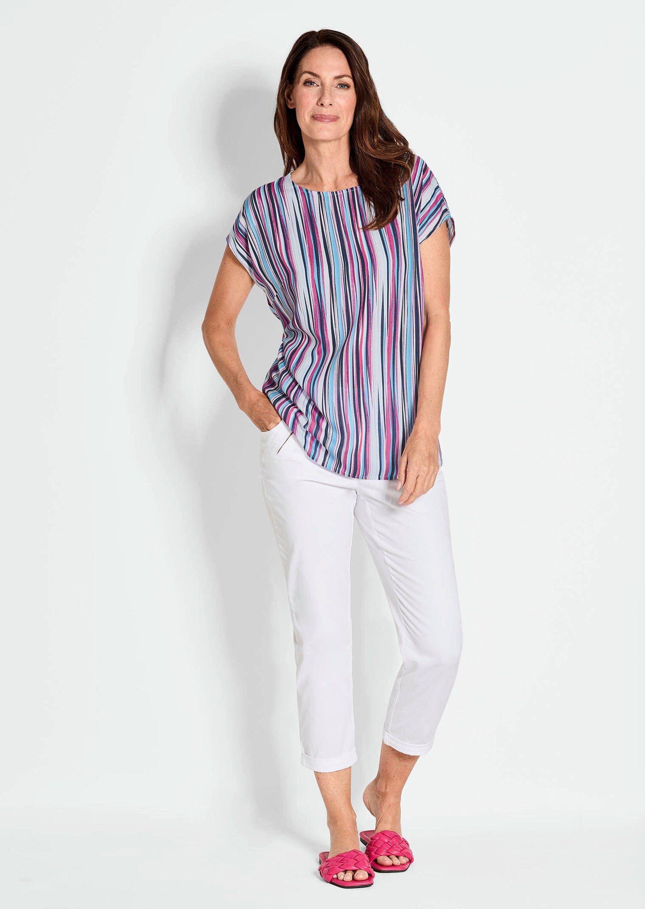 GOLDNER Druckbluse Druckbluse mit Streifendruck günstig online kaufen