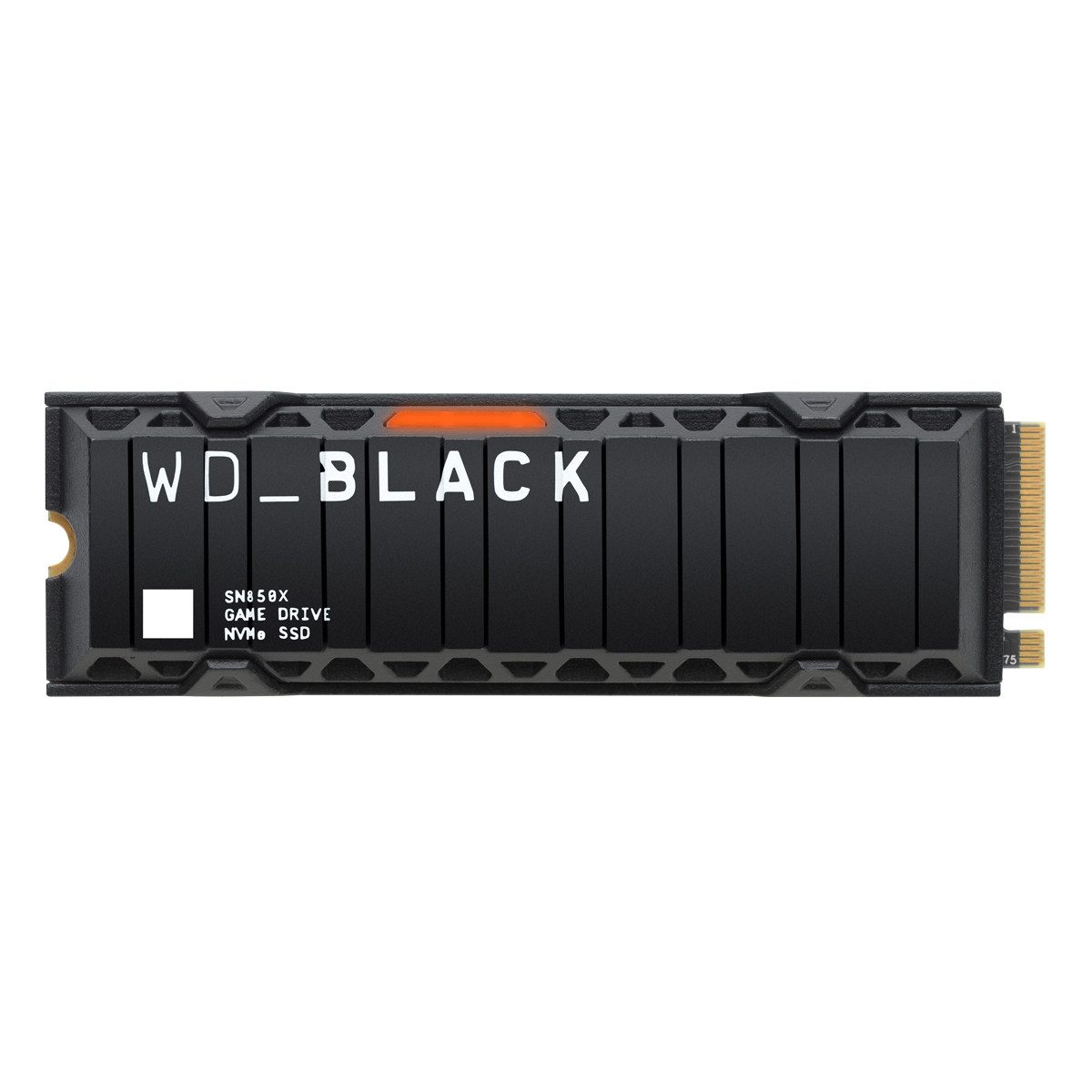Western Digital Black SN850X NVMe SSD Fesstplatte Speicher interne Gaming-SSD (1 TB Heatsink Kühlkörper) M.2" 7300 MB/S Lesegeschwindigkeit, 6600 MB/S Schreibgeschwindigkeit