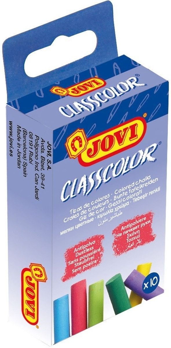 Jovi Vokabelheft Tafelkreiden Classcolor VE=10 Stück farbig sortiert
