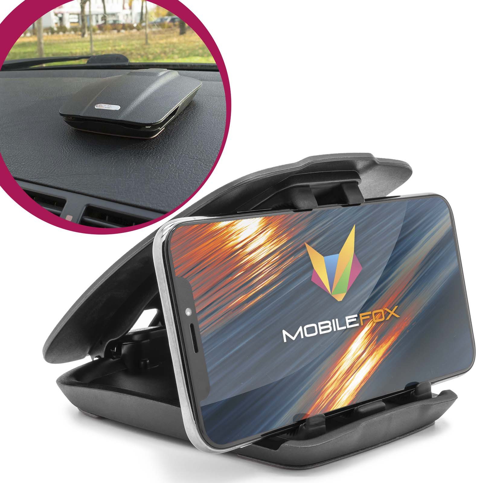 Mobilefox Smartphone-Halterung Universal Auto Handy Halterung KFZ Armaturenbrett Klapp Halter PKW