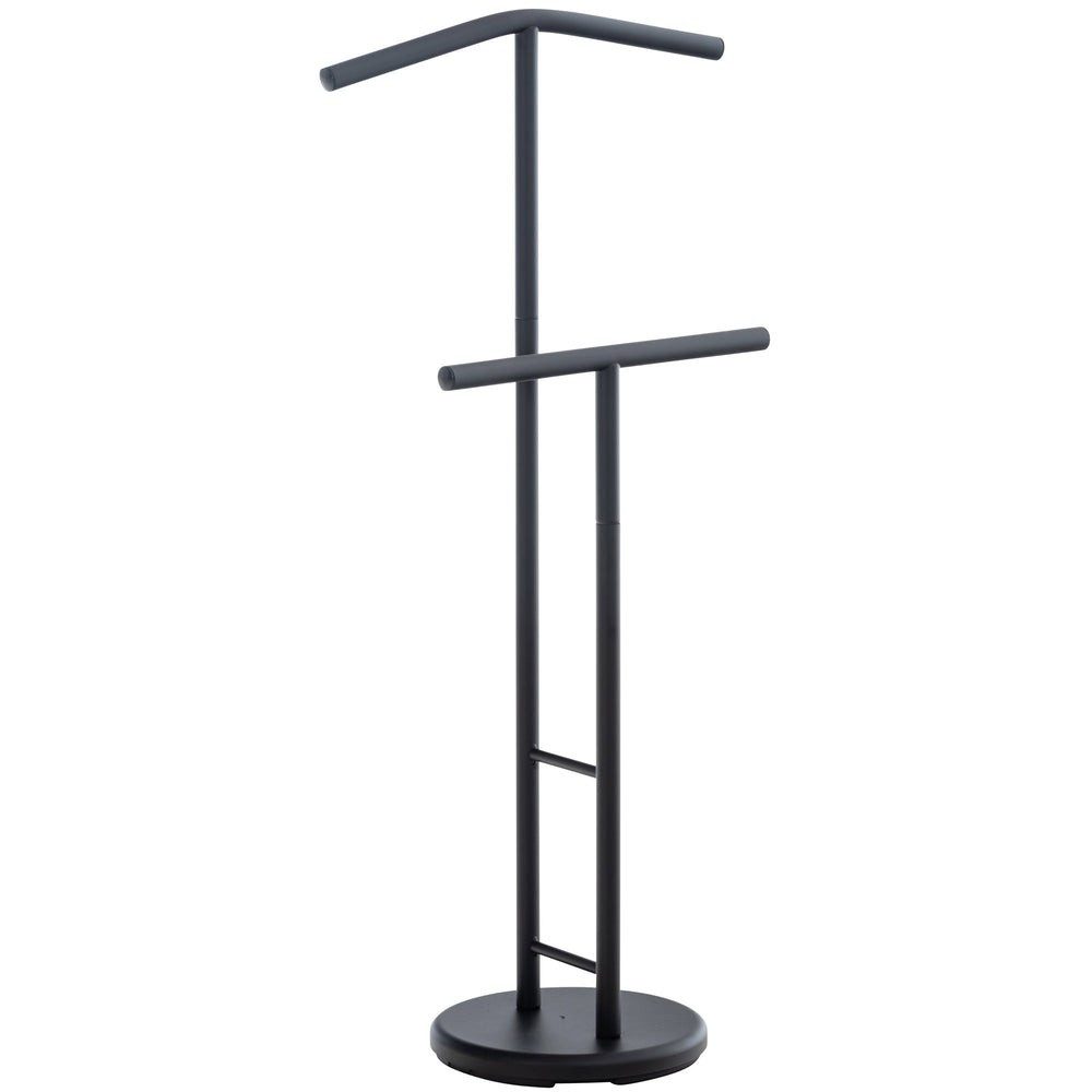 CLP Herrendiener Kleiderständer Garderobenständer Anzugständer, (Spar-Set, 1 St., 50 x 28 x 107 cm stabil), Metall, Jacken- & Hosenhalter, standfester Rundfuß