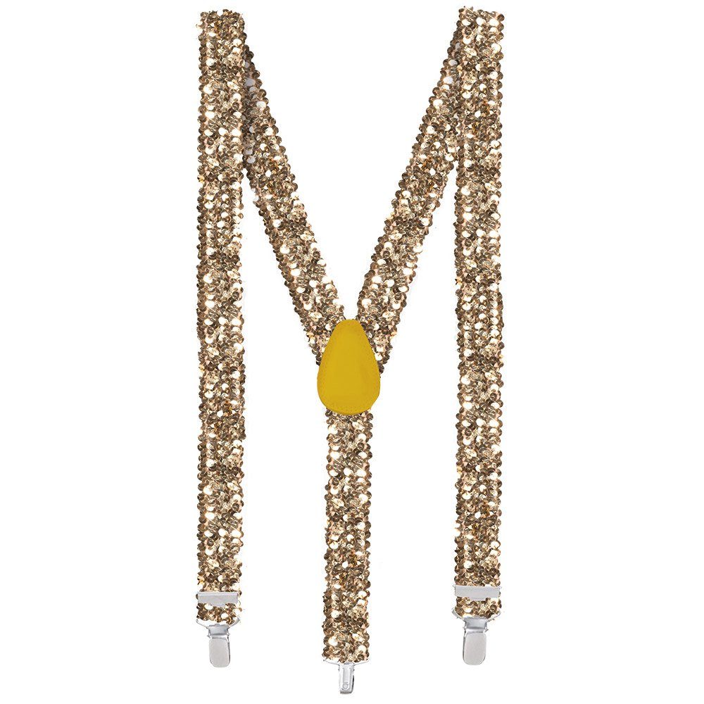 Boland Kostüm Hosenträger mit Pailletten für Erwachsene, Gold günstig online kaufen